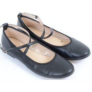 BERTUCHI Women's 9 Made n Spain Mary Jane Ballet Black Crisscross Strap Preppy